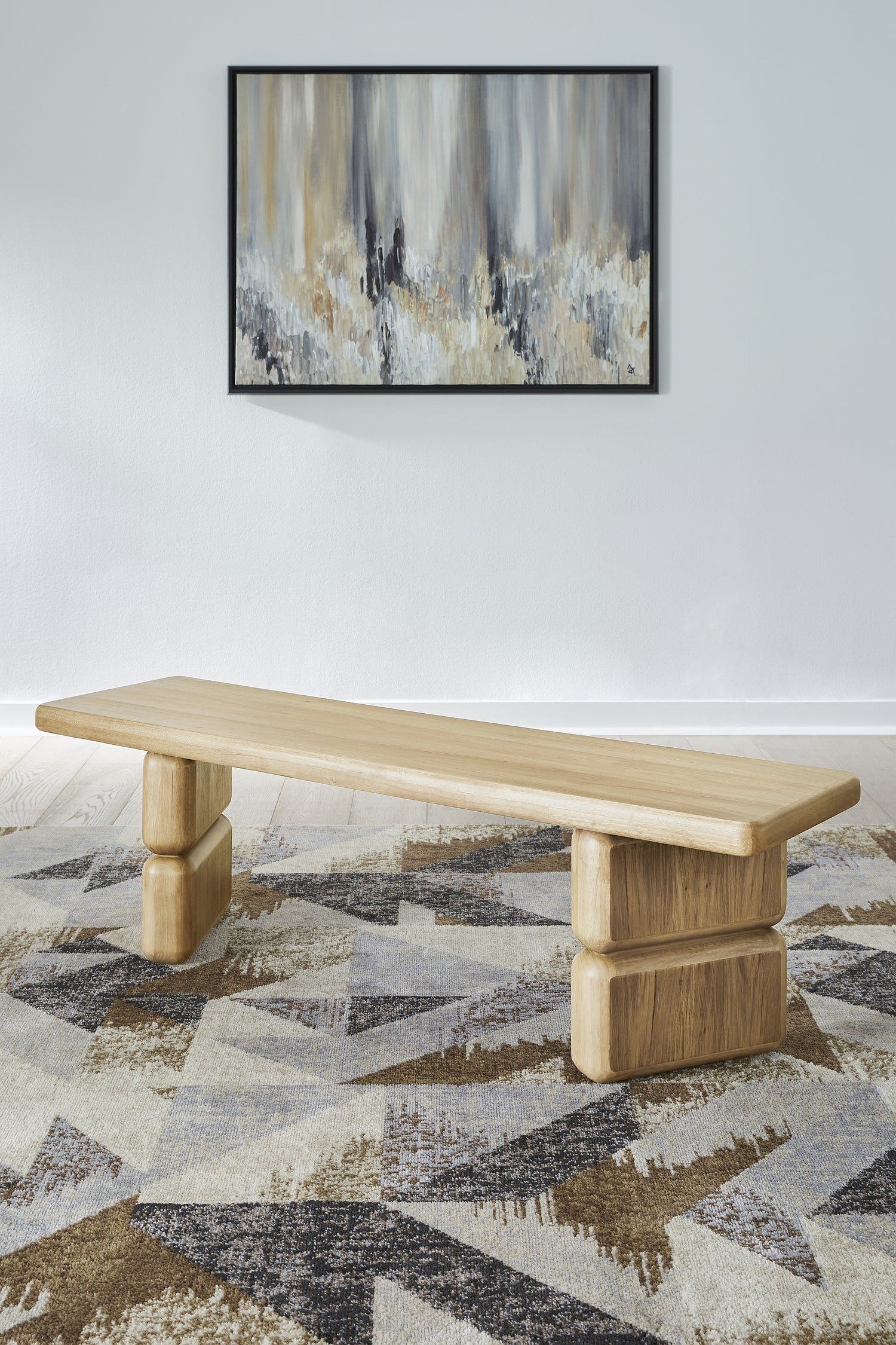Nia Acacia Wood Dining Bench in Lioness
