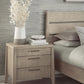 Sumire Three Drawer Ash Wood Nightstand in Ginger