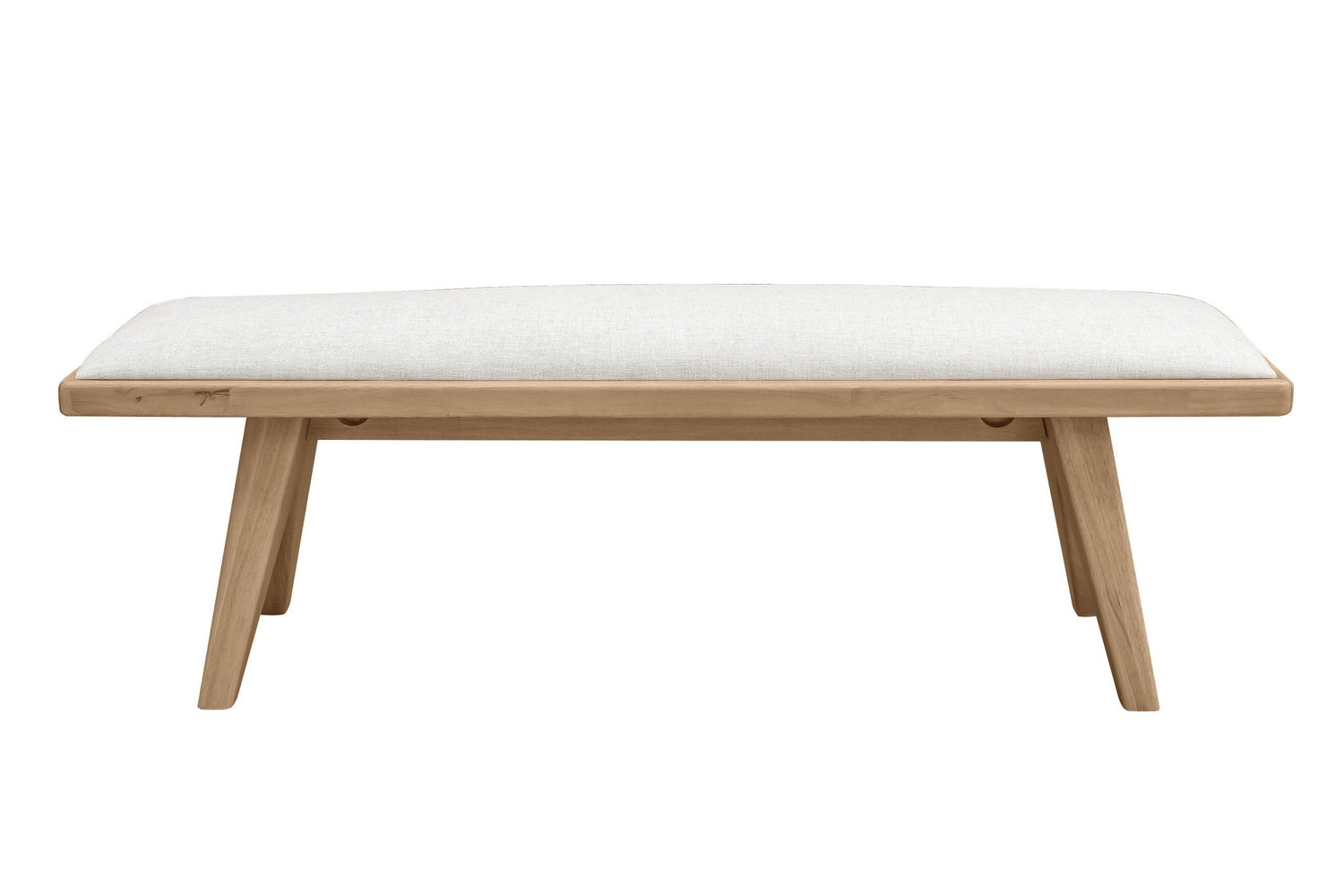 Sumire Upholstered Bench in Ginger and Natural Linen