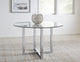 Amalfi 48 inch Round Glass Top Counter Table