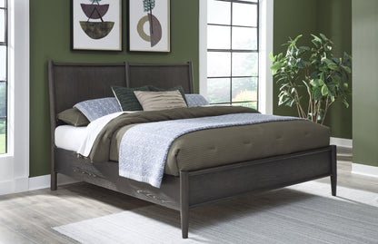 Rockport Oak Wood Platform Bed in Yin