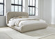 Tirimbina Queen-size Chenille Upholstered Platform Bed in Hyena