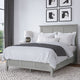 Grace California King-size Three Panel Bed in Elephant Grey