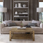 Canyon Solid Wood Square Coffee Table in Washed Grey