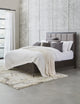 Lucerne King-Size Upholstered Panel Bed in Vintage Coffee