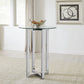 Amalfi 32 inch Round Glass Top Bar Table