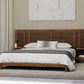 Tanner Full-size Solid Ash Wall Bed with Integrated Nightstands in Roux